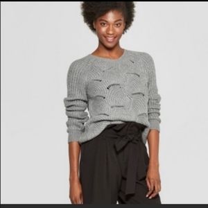 A New Day Scalloped Hem Sweater XS